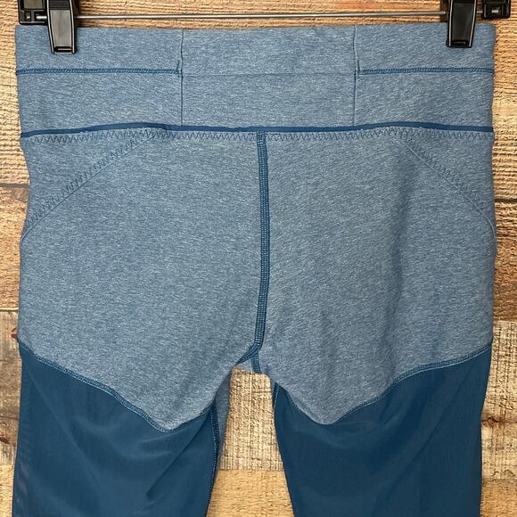 Lululemon Training Tough Crop Mesh Leggings Poseidon Blue SZ 6 - Picture 6 of 12